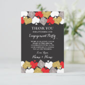 Bedankt voor de verlovingsfeest bruiloft Vegas Cas Kaart (Staand voorkant)