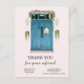 Bedankt voor de verwijzing real estate ansichtkaar briefkaart (Voorkant)
