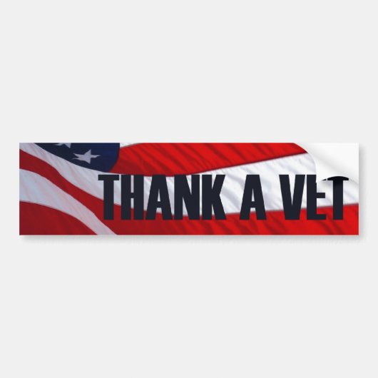 Bedankt voor de Vet American Flag Bumpersticker (Voorkant)