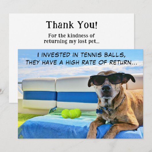 Bedankt voor de vriendelijkheid van het terugsture (Voorkant / Achterkant)