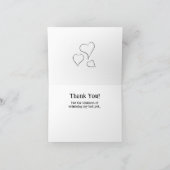 Bedankt voor de vriendelijkheid van het terugsture kaart (Binnen)