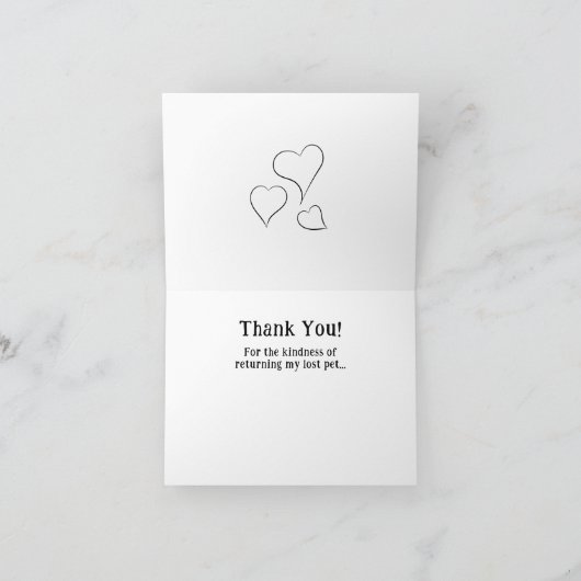 Bedankt voor de vriendelijkheid van het terugsture kaart (Binnen)