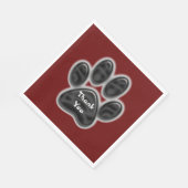 Bedankt voor de waardering van Black Paw Print Hon Servet (Hoek)