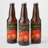 Bedankt voor de waardering van Bright Cactus Flowe Bier Etiket (Flessen)