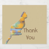 Bedankt voor de waardering van Cat Sitter Patchwor Bier Etiket (Enkel label)