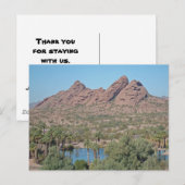 Bedankt voor de waardering van de gastwoestijn briefkaart (Voorkant / Achterkant)