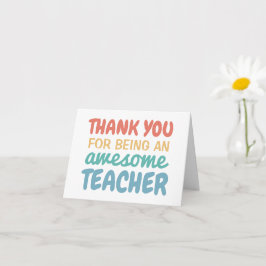 Bedankt voor de waardering van de leraar, dank je  kaart