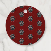 Bedankt voor de waardering van het Black Paw Print Bedankjes Labels (Achterkant)