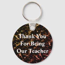 Bedankt voor de waardering van leraar Metallic Cla Sleutelhanger