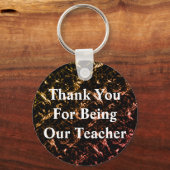 Bedankt voor de waardering van leraar Metallic Cla Sleutelhanger (Voorkant)
