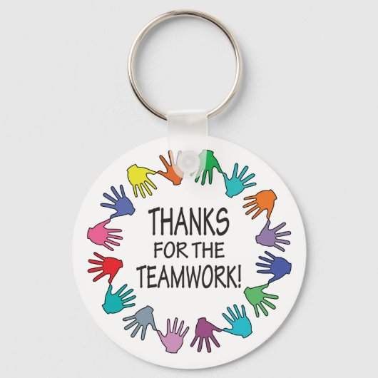 Bedankt voor de waardering voor Teamwork Sleutelhanger (Voorkant)