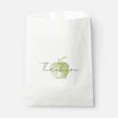 Bedankt voor de waterverf groene appel bedankzakje (Voorkant)