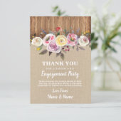 Bedankt voor de Waterverf van Burlap Wood Kaart (Staand voorkant)