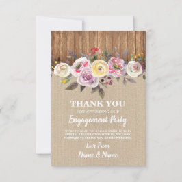 Bedankt voor de Waterverf van Burlap Wood Kaart