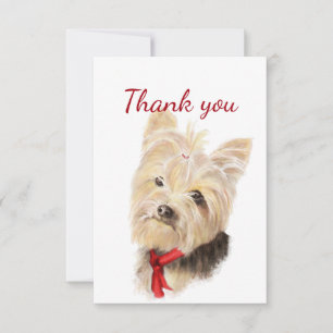 Bedankt voor de Waterverf Yorkie Yorkshire Terrier