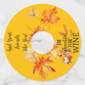 "Bedankt voor de wijn!" Geschulpte wijnglaslabels Wijnglaslabel (Voorkant)