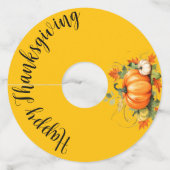 "Bedankt voor de wijn!" Geschulpte wijnglaslabels Wijnglaslabel (Achterkant)