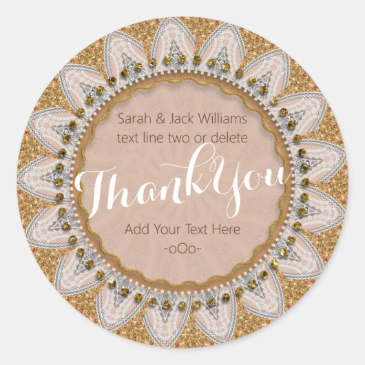 Bedankt voor de zonnebloem Glitter Rustige blik Ronde Sticker (Voorkant)