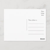 Bedankt voor de zwarte en witte harten briefkaart (Achterkant)