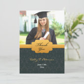 Bedankt voor de zwarte gouden fotokaart (Staand voorkant)