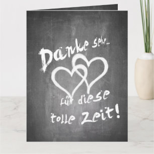 Bedankt voor deze geweldige tijd op een krijtbord kaart