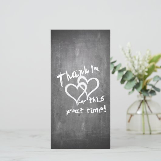 Bedankt voor deze geweldige tijd op een schoolbord (Staand voorkant)