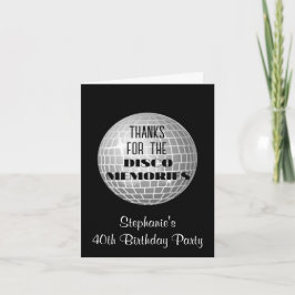 Bedankt voor Disco Herinneringen 40e Verjaardag Da