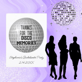 Bedankt voor Disco Herinneringen Bachelorette Beda Briefkaart