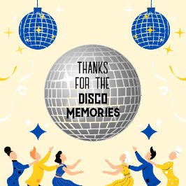 Bedankt voor Disco-herinneringen Funny Retro Water Labels