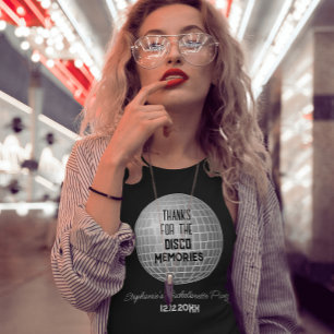Bedankt voor Disco Herinneringen Retro Bachelorett T-shirt