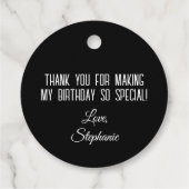 Bedankt voor Disco-herinneringen Retro Verjaardag Bedankjes Labels (Achterkant)