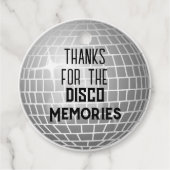 Bedankt voor Disco Herinneringen Retro Verjaardag Bedankjes Labels (Voorkant)