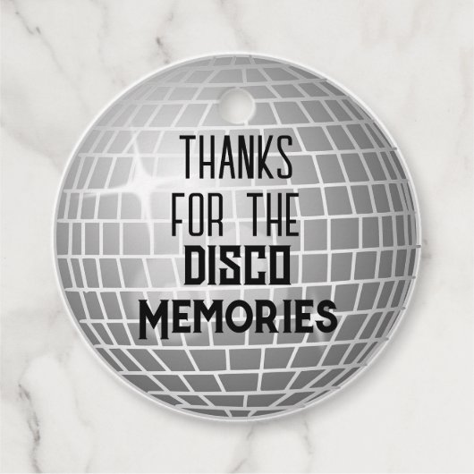 Bedankt voor Disco-herinneringen Retro Verjaardag Bedankjes Labels (Voorkant)