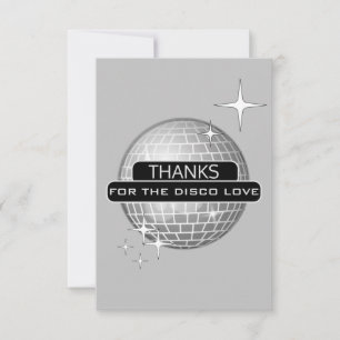 BEDANKT voor Disco Love Ball Retro Verjaardag