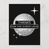 BEDANKT voor Disco Love Ball Retro Verjaardag Briefkaart (Voorkant)