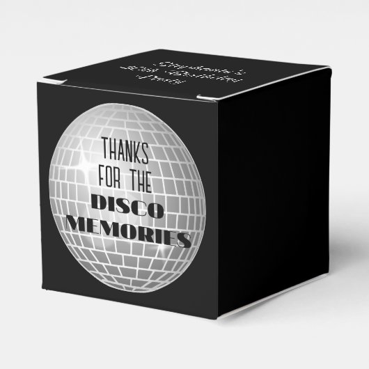 Bedankt voor Disco Memories Birthday Bachelorette Bedankdoosjes (Voorkant Zijde)
