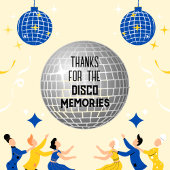 Bedankt voor Disco Memories Funny Retro Waterdicht Labels