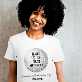 Bedankt voor Disco Memories Retro Bachelorette Par T-shirt