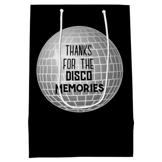 Bedankt voor Disco Memories Retro Birthday Medium Cadeauzakje (Achterkant)