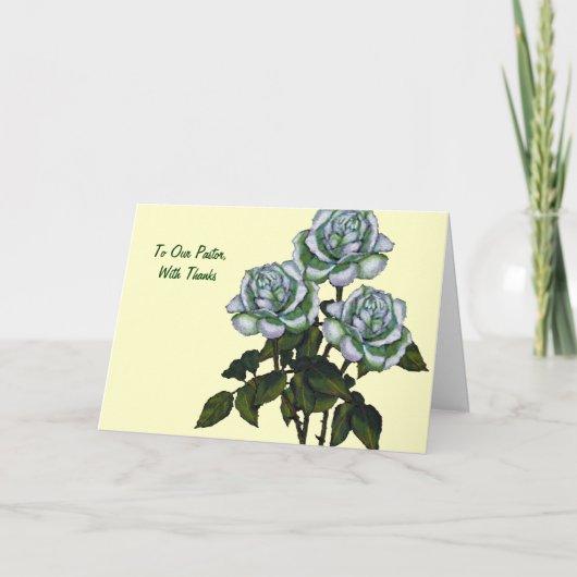 Bedankt voor dominee: Drie witte rozen: kunst (Voorkant)