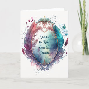 Bedankt voor Donatie Kaart met Swirls
