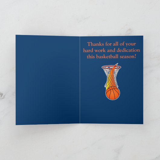 Bedankt voor een basketbalcoach voor een geweldig  (Binnen)