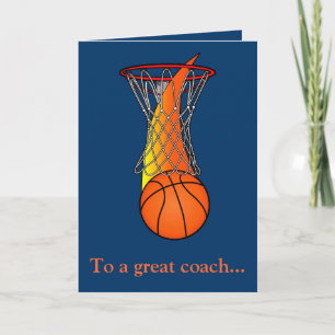 Bedankt voor een basketbalcoach voor een geweldig