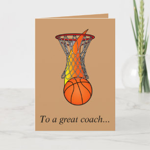 Bedankt voor een basketbalcoach voor een geweldig 