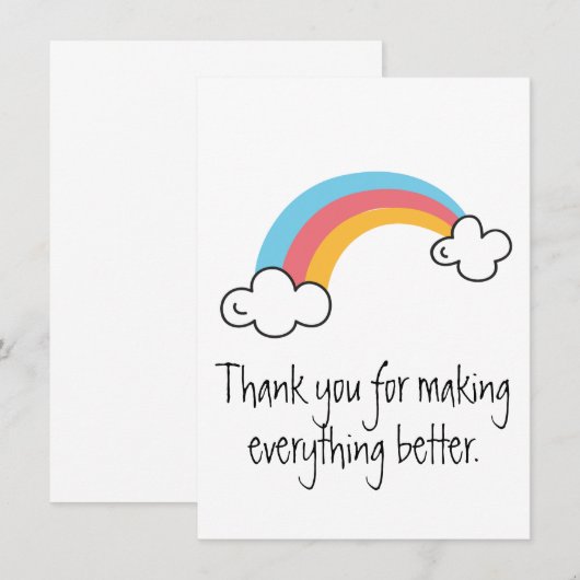 Bedankt voor een betere regenboogKaart (Voorkant / Achterkant)