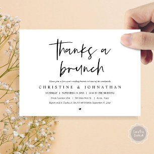 Bedankt voor een brunch, uitnodiging voor na de br