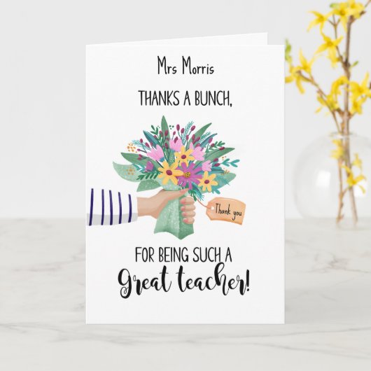 Bedankt voor een geweldige brunch dat je zo'n goed kaart (Gele Bloem)