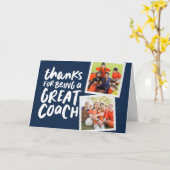 Bedankt voor een geweldige coach twee foto bedankt kaart (Gele Bloem)