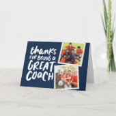 Bedankt voor een geweldige coach twee foto bedankt kaart (Voorkant)