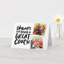 Bedankt voor een geweldige coach twee foto bedankt
